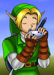 Link plays the Ocarina by VixDojoFox