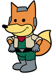 Fox McCloud (in the style of Doobus Goobus) by VixDojoFox