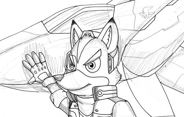 Fox McCloud and his Arwing