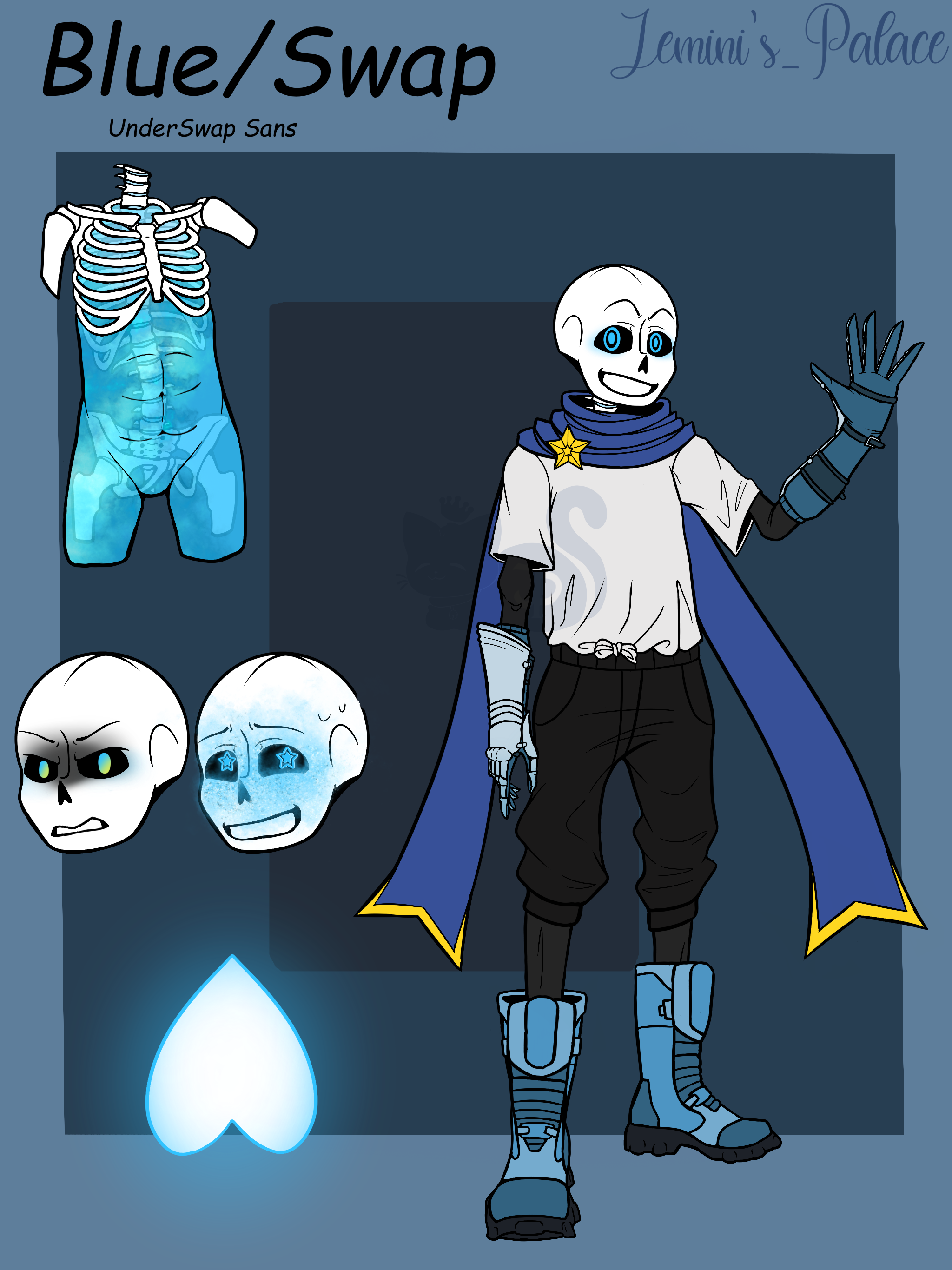 Sans Reference Model UnderSwap Sans Reference by JeminisPalace on DeviantArt