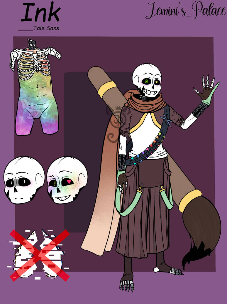 Ink Sans Reference by JeminisPalace on DeviantArt