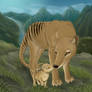 Thylacine and baby