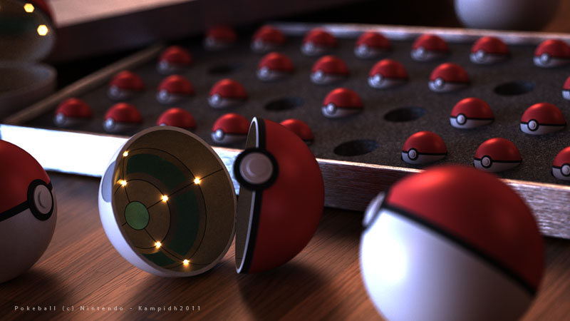 Pokeball in 3D