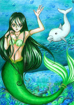 Green Pearl Mermaid Lina