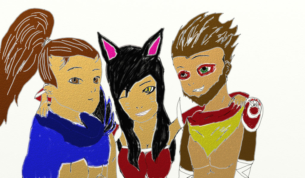 Ahri Yasuo Wukong by blazingbluefire123 on DeviantArt