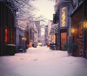 snowy street