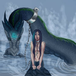 Mermaid and dragon