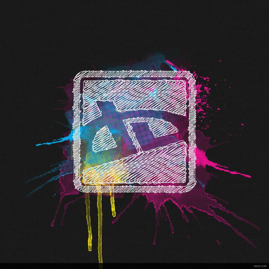 CMYK Icon Splatter