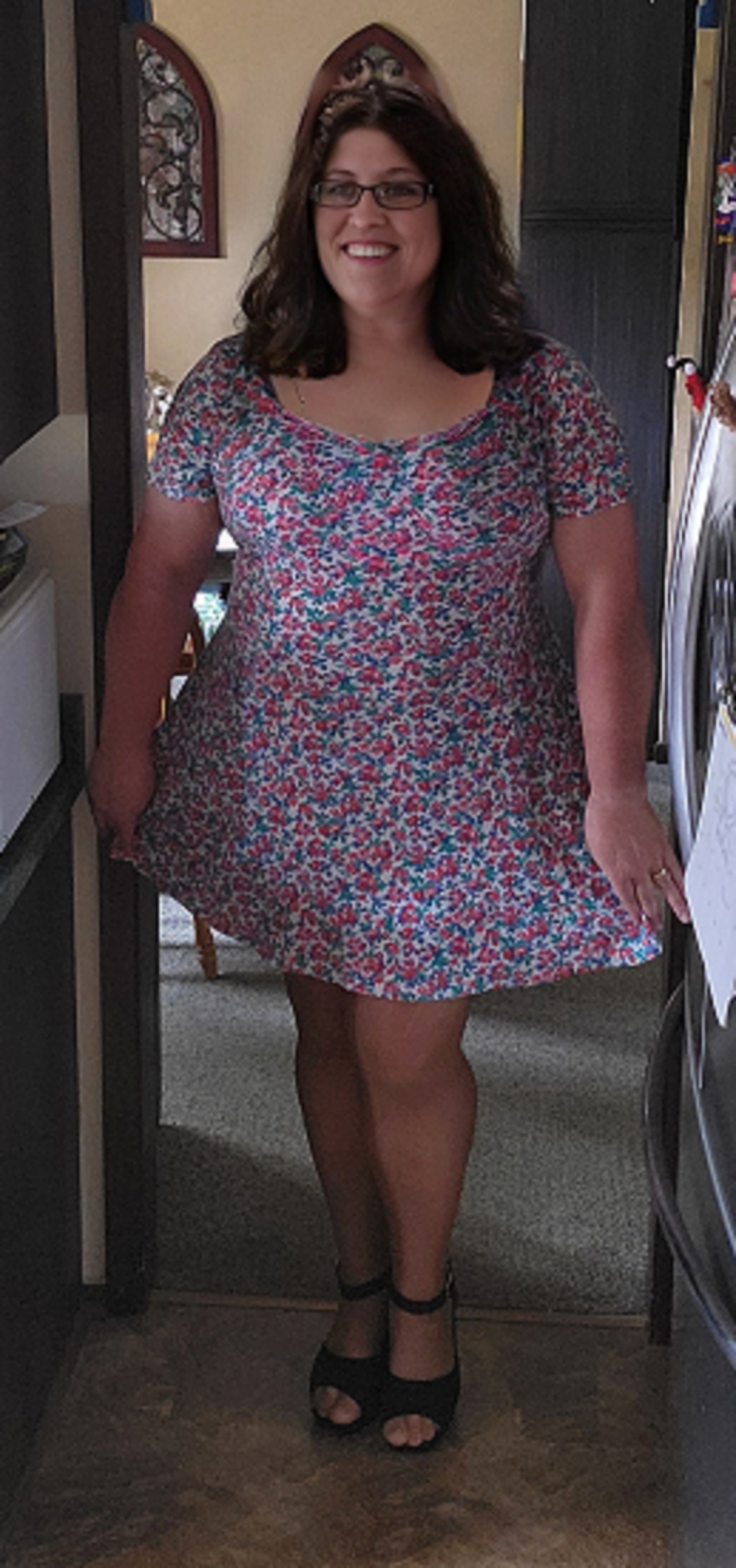 Deviantart Miss Shapely Floral pattern minidress... by shapely-laura on DeviantArt
