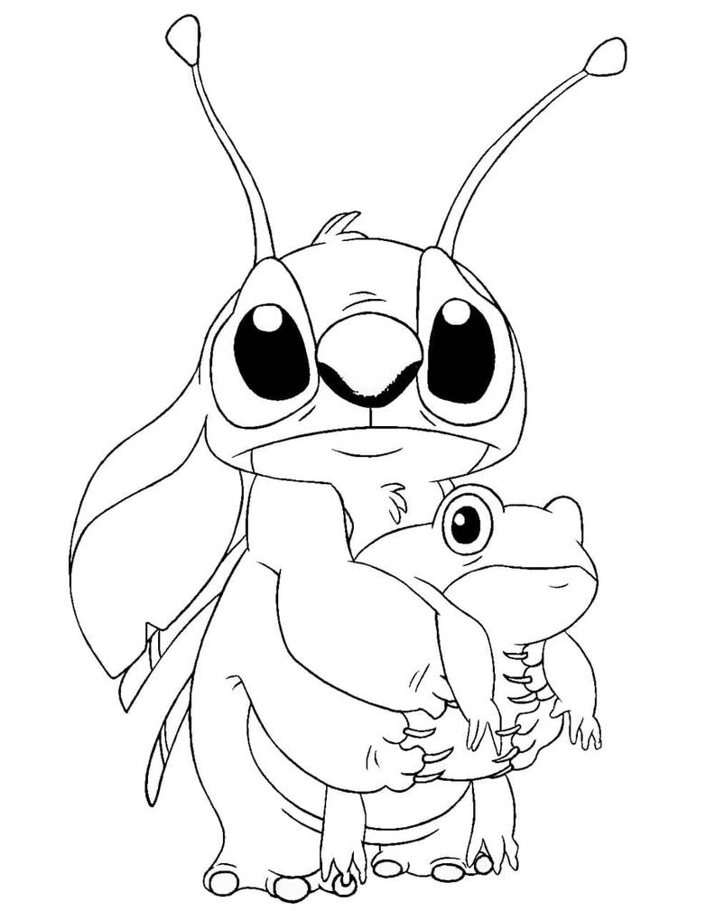 Coloriage Stitch bébé. (Coloriage Stitch)