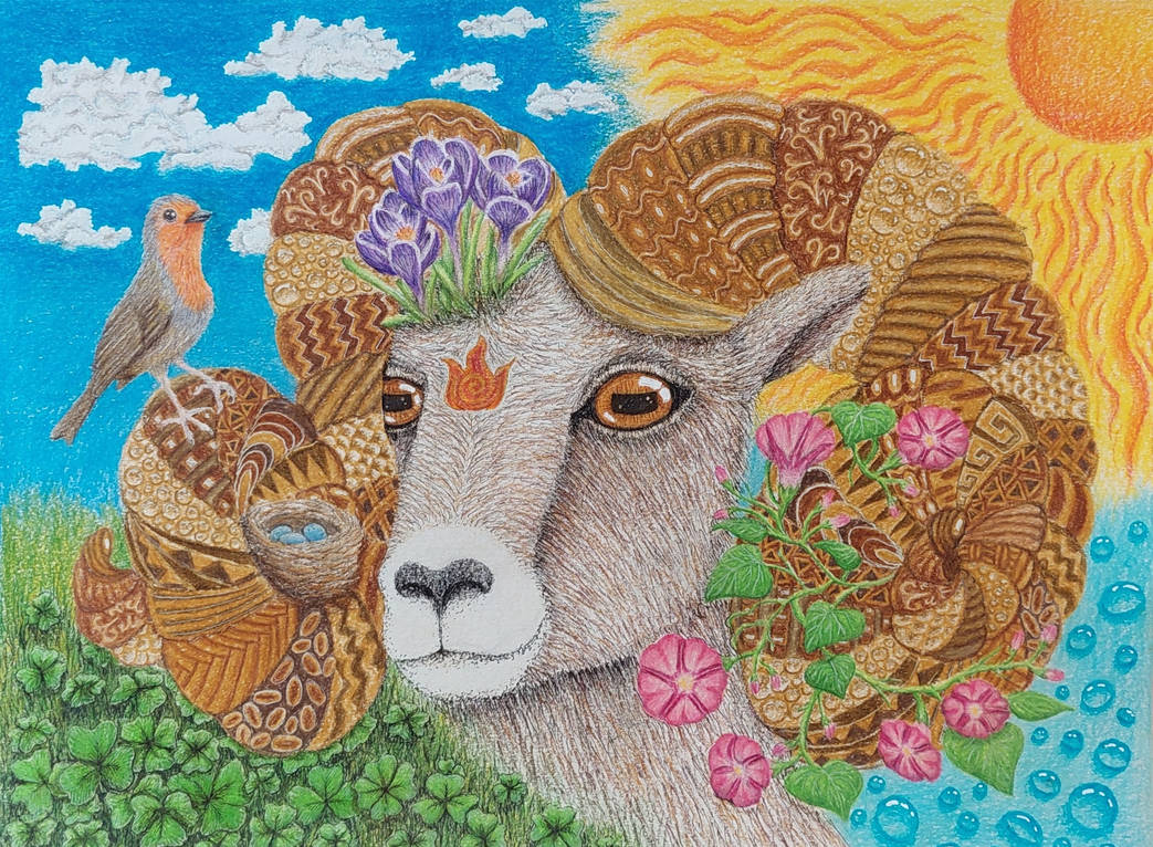 Spring Aries Background Aries with Spring by GamtosMintys on DeviantArt