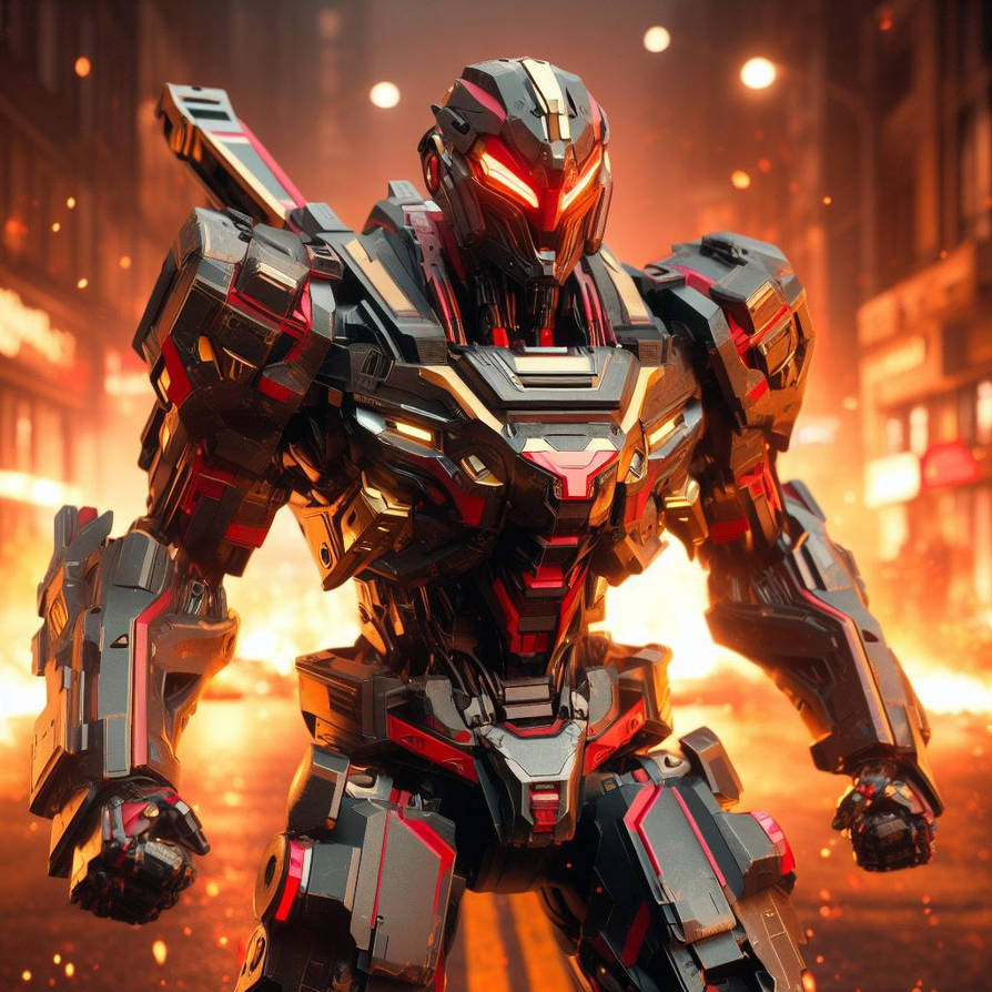 Red Gold Mech Red engine Mech by HRPlusDesign on DeviantArt