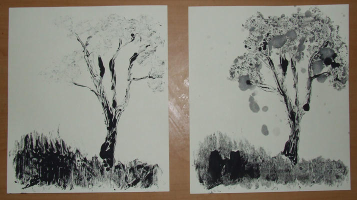 Mono Pattern Tree Additive Monoprint Tree by beththompson on DeviantArt