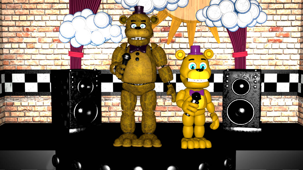 Fredbear and World Fredbear sfm by bendysonic27 on DeviantArt