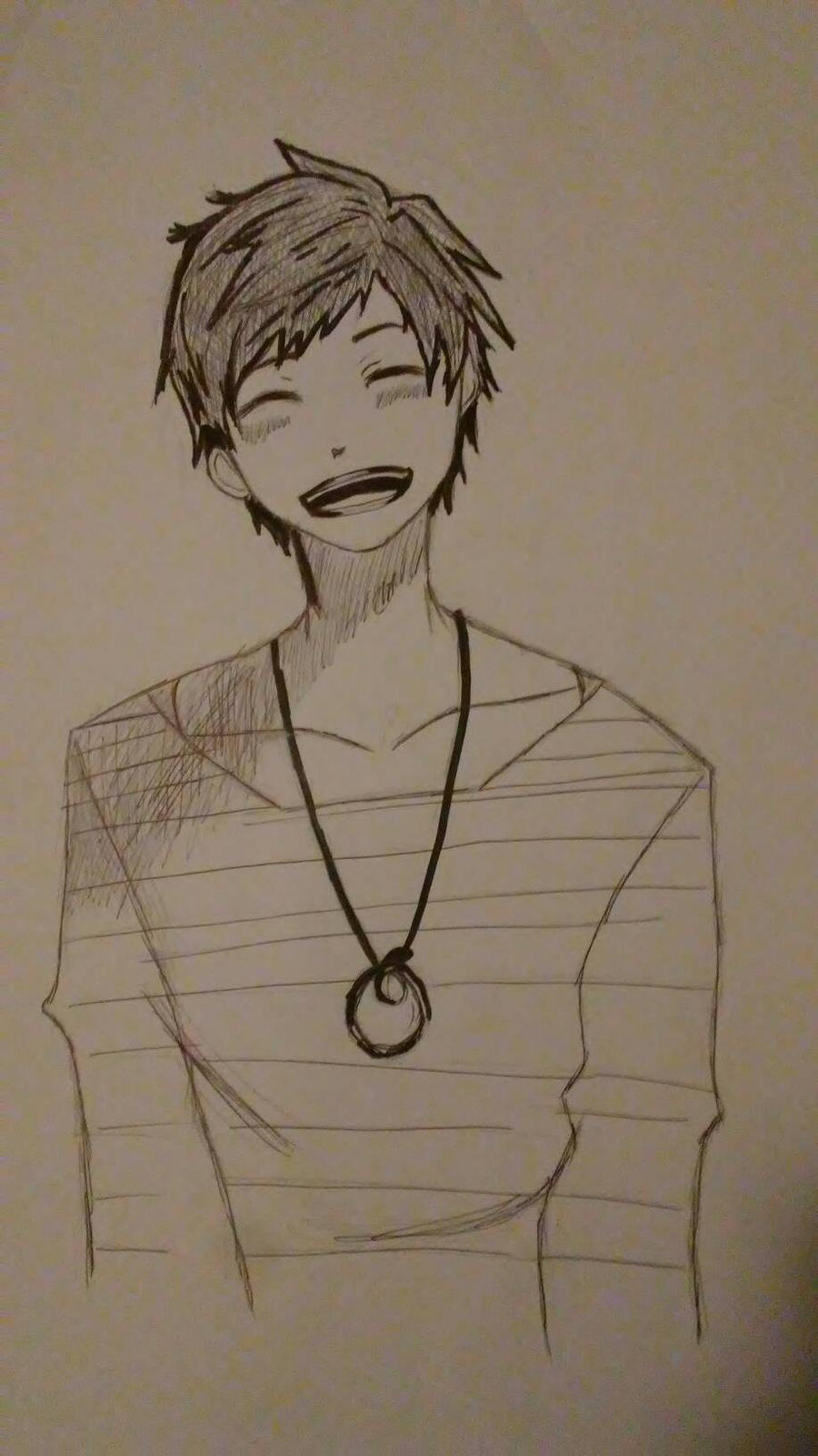 Smiling anime guy by MarexXmarebear on DeviantArt