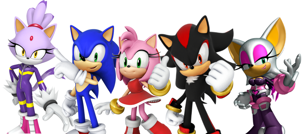 Sonic Tails Knuckles Amy Shadow Rouge Eggman Blaze Silver 