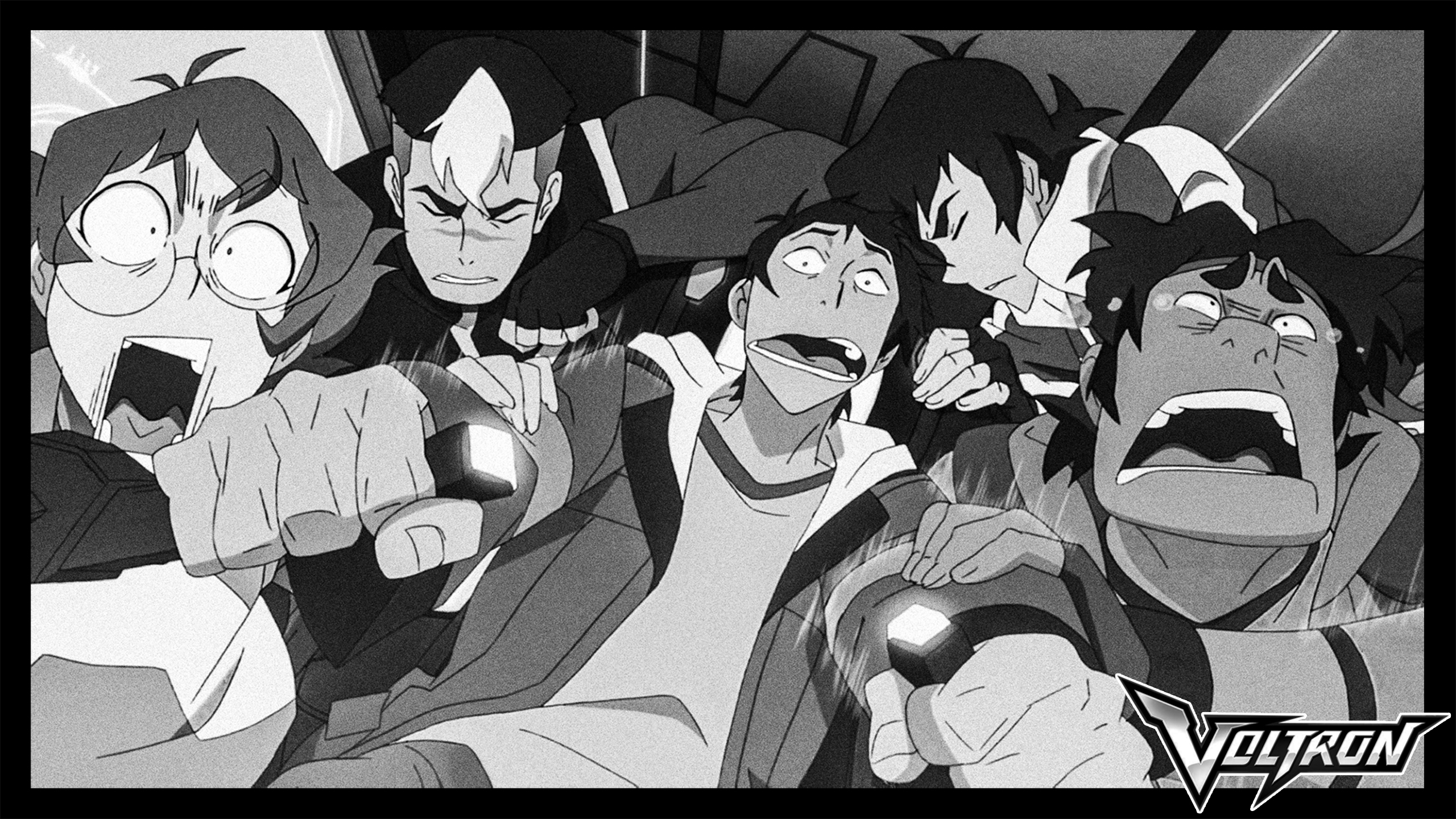 Voltron: Blue Lion Freak Out Scene Wallpaper