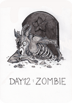 Inktober-Day12 : Zombie by Szczurzyslawa