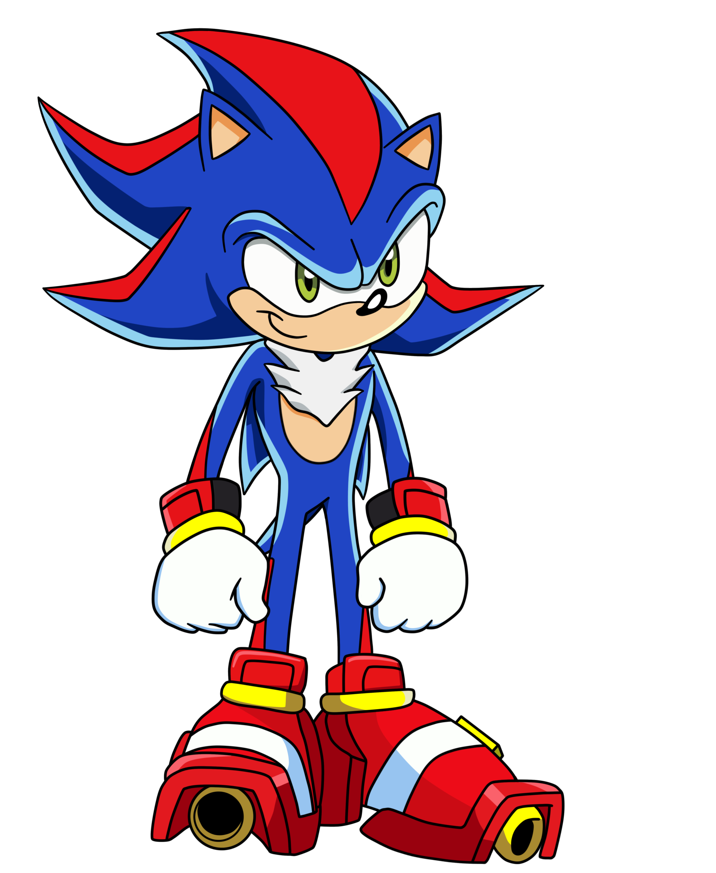 Sonic and Shadow fusion PNG by KillerMadnessPlayer on DeviantArt