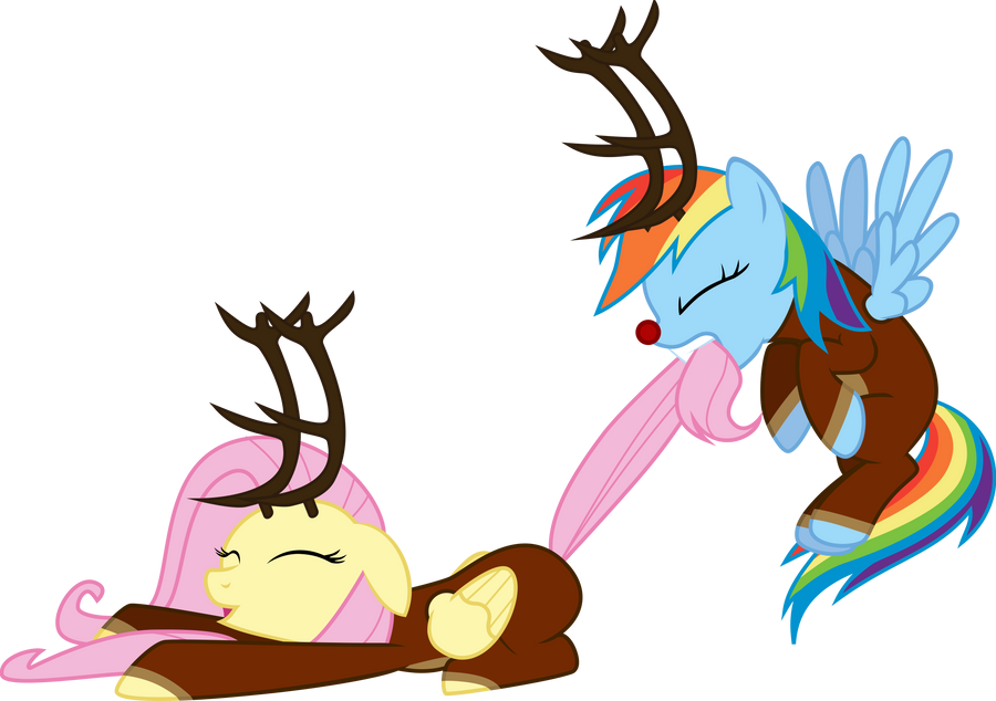 Fluttershy doesn't want to pull Santa's sleigh