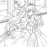 Sword Art Online kirito and asuna wedding lineart