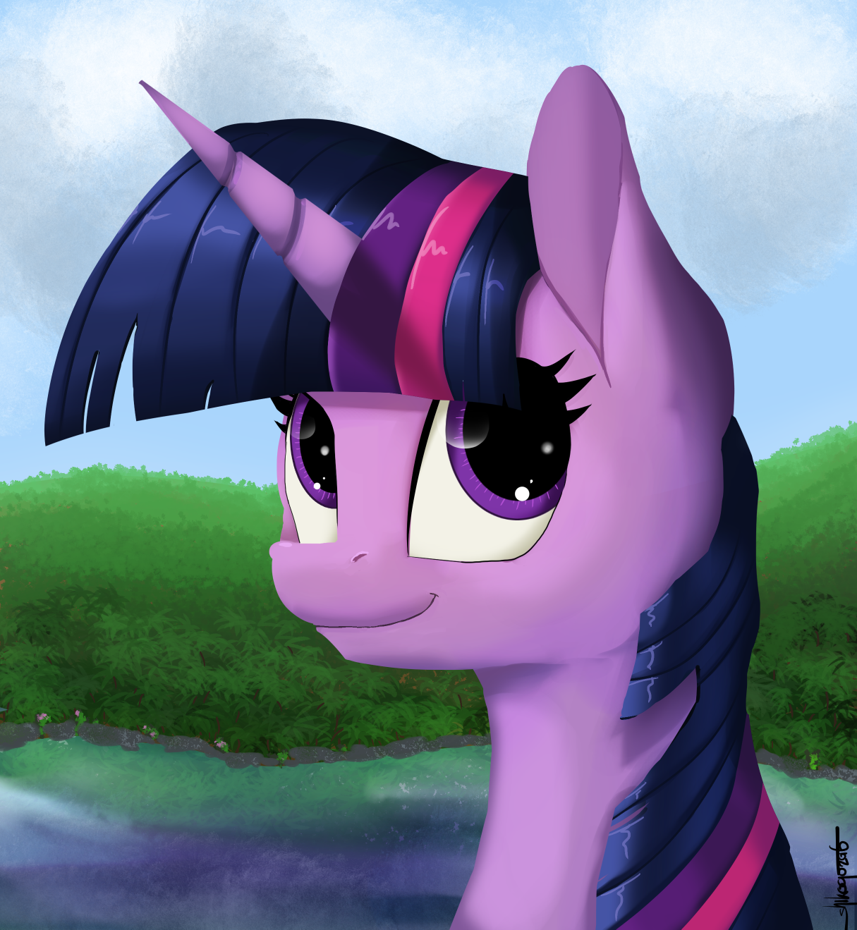 Detailed portrait of twilight sparkle from my little pony