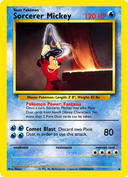 Sorcerer Mickey Pokemon Card