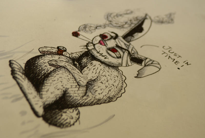 Stoner rabbit it's allways in time by MidnightArtists on DeviantArt