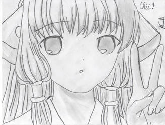 Chobits- Peace, Chii.