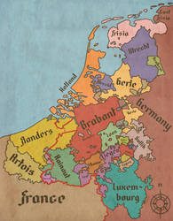 Map medieval netherlands