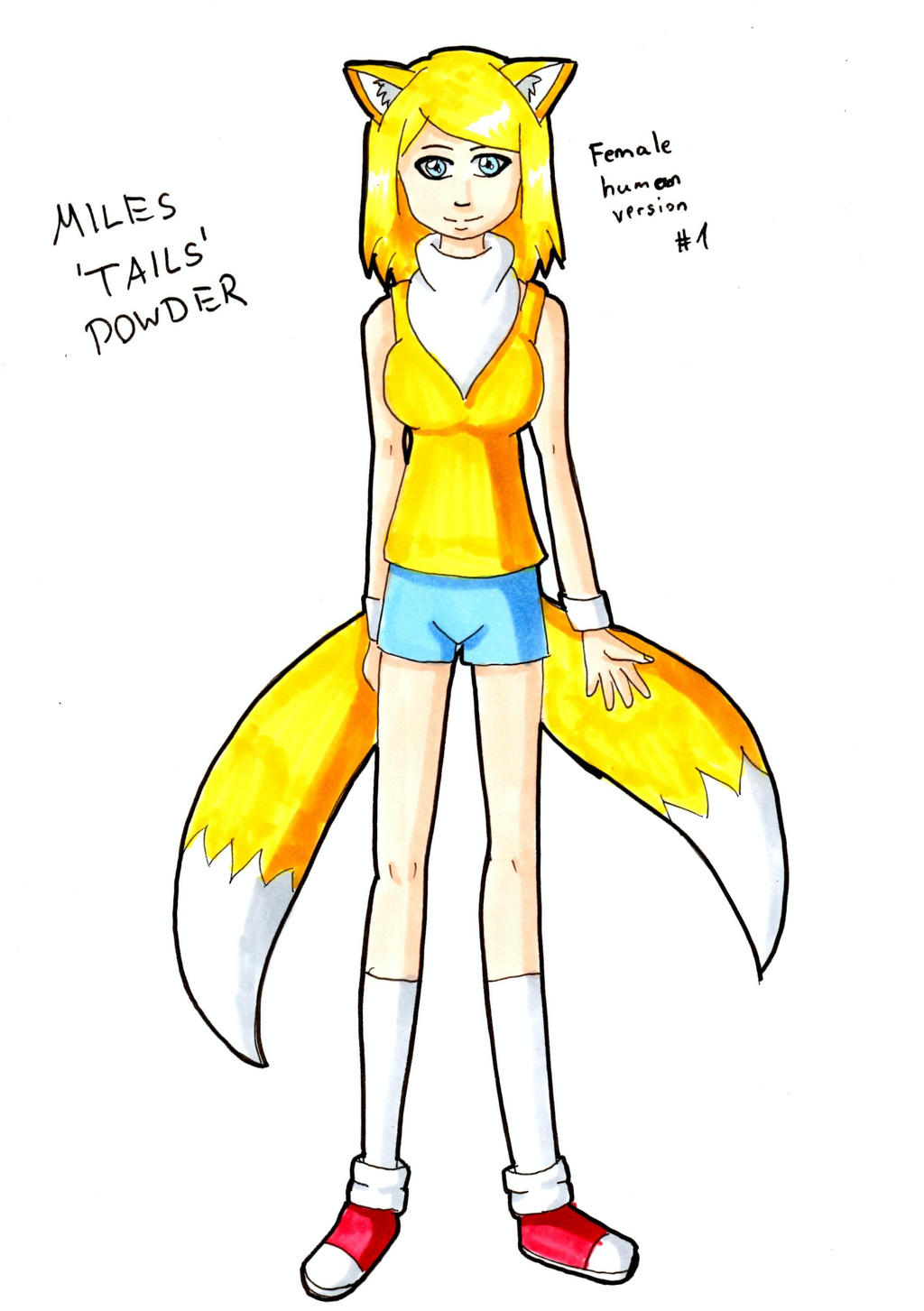Female human version of Tails by Crazy226 on DeviantArt