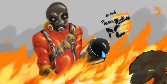 Don't Upset the Pyro by analoren on DeviantArt