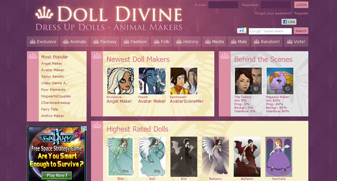 New Website Layout by dolldivine on DeviantArt