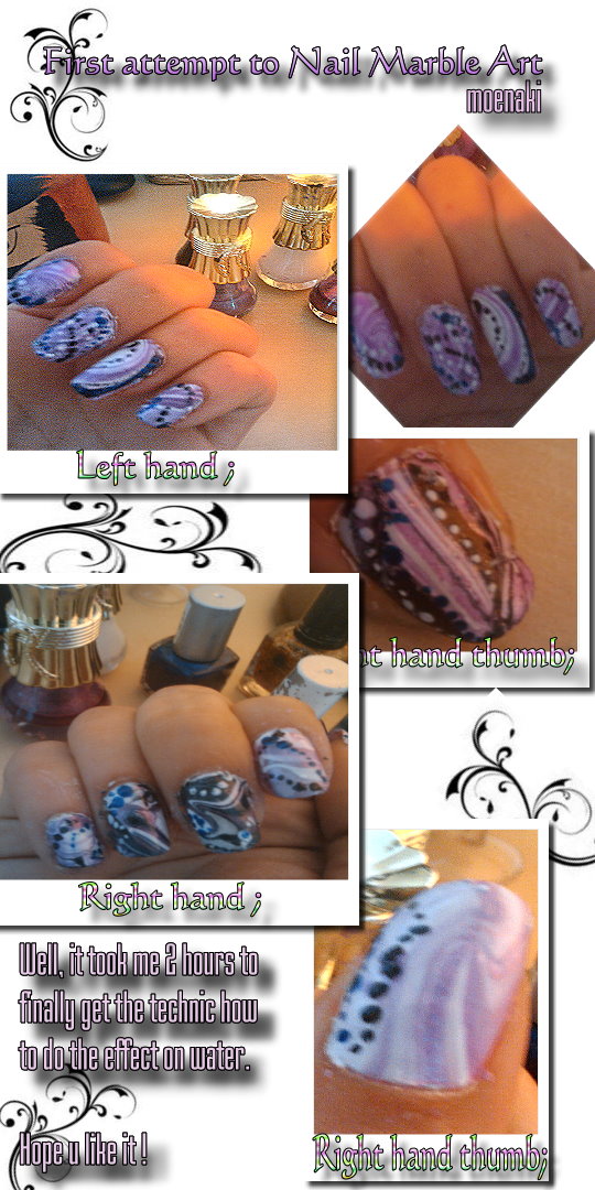 Nail Art Marble Effect