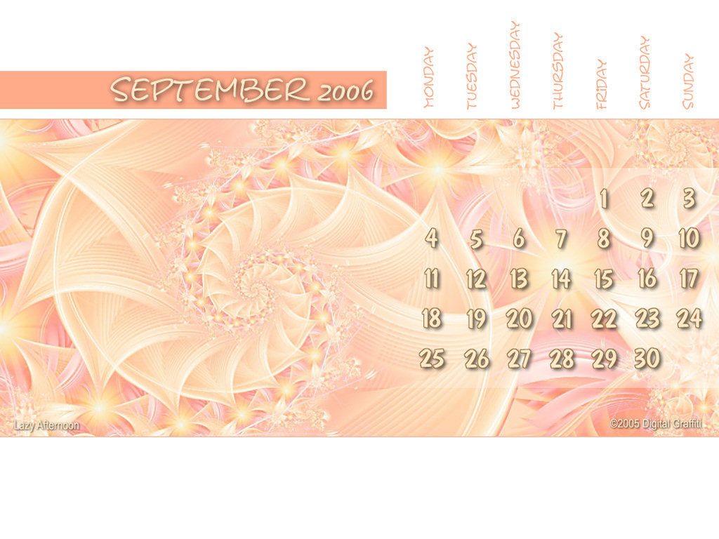 September 06 Desktop Calendar