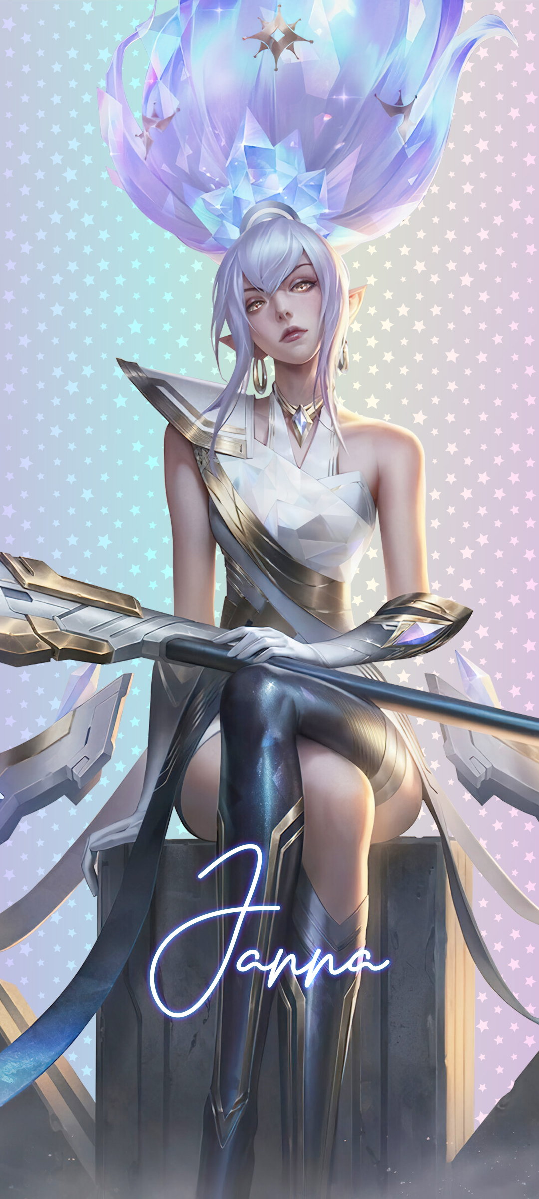 Prestige Cyber Halo Janna Mobile Wallpaper by uhmtaongon on DeviantArt