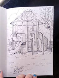 A play park in ink