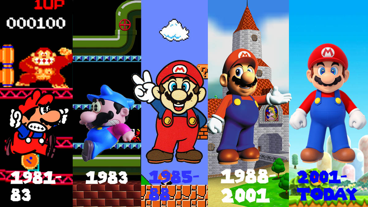 Mario Evolution (39 Years) by KingLaneCreations on DeviantArt