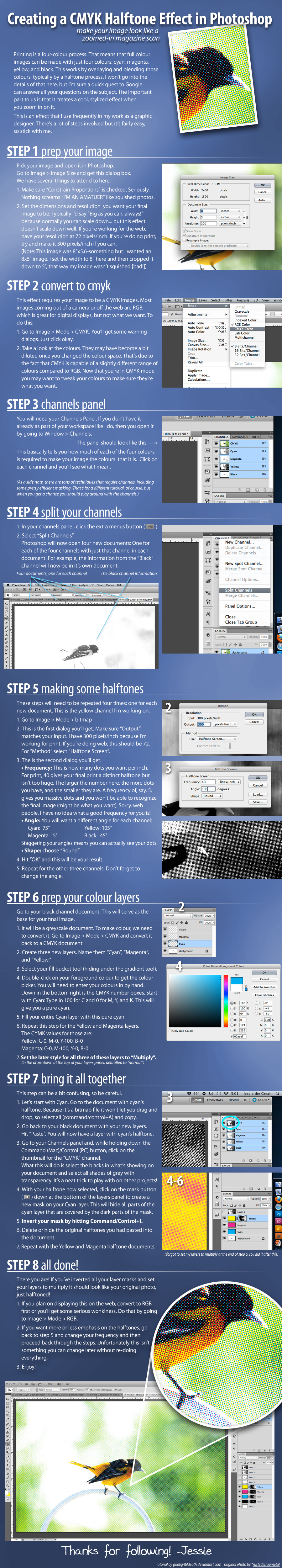 cmyk halftone effect in photoshop