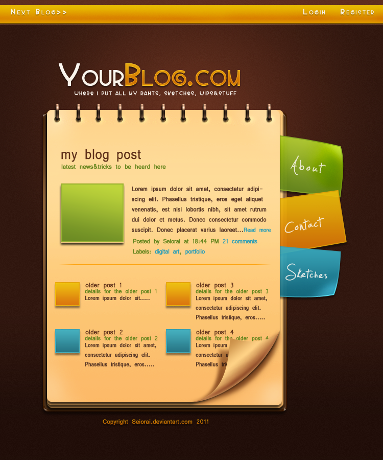 Web 2.0 Blog Layout by Seiorai