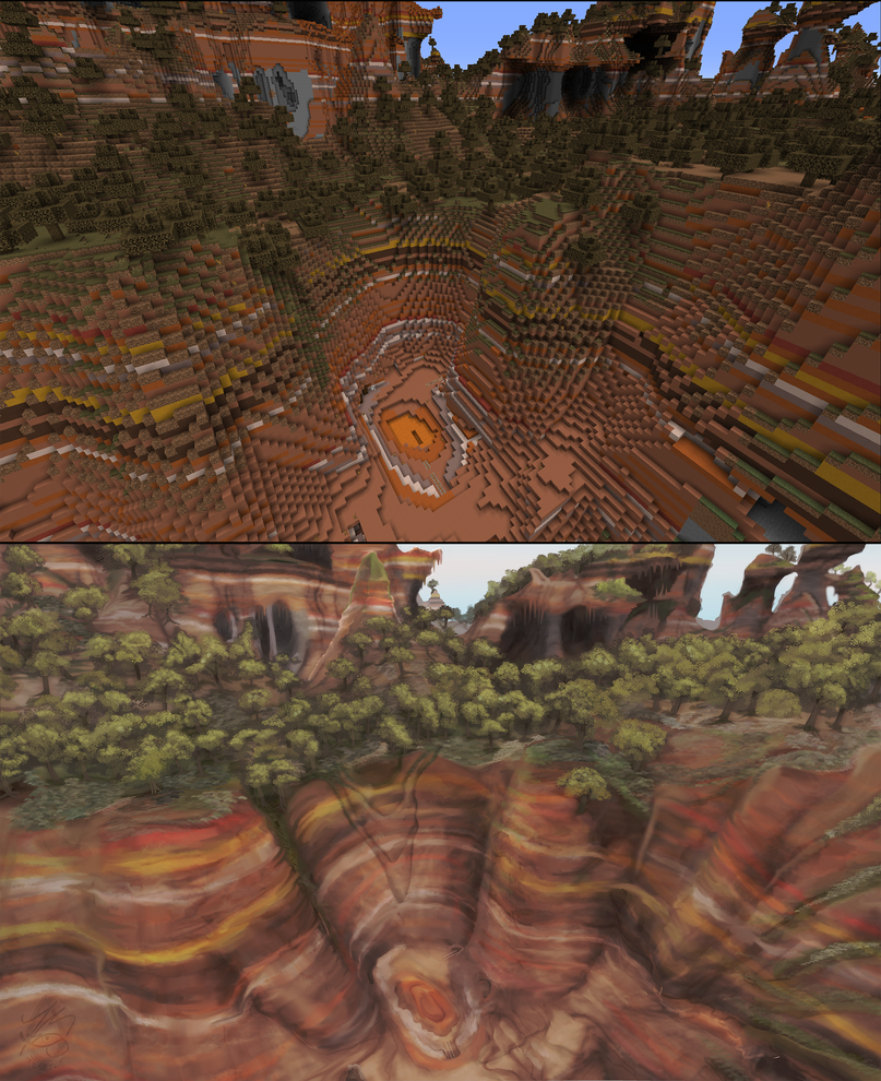 Minecraft Enviroment Redraw #5 by TesEtch on DeviantArt