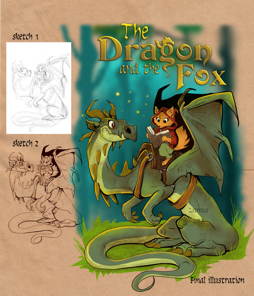 Fox Dragon Deviantart The dragon and the fox by Zatrolas on DeviantArt