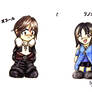 Chibi-Squall and Rinoa