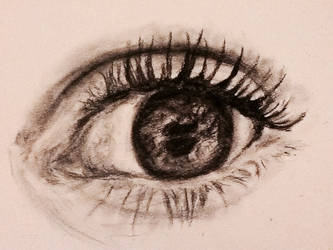 Eye drawing - charcoal