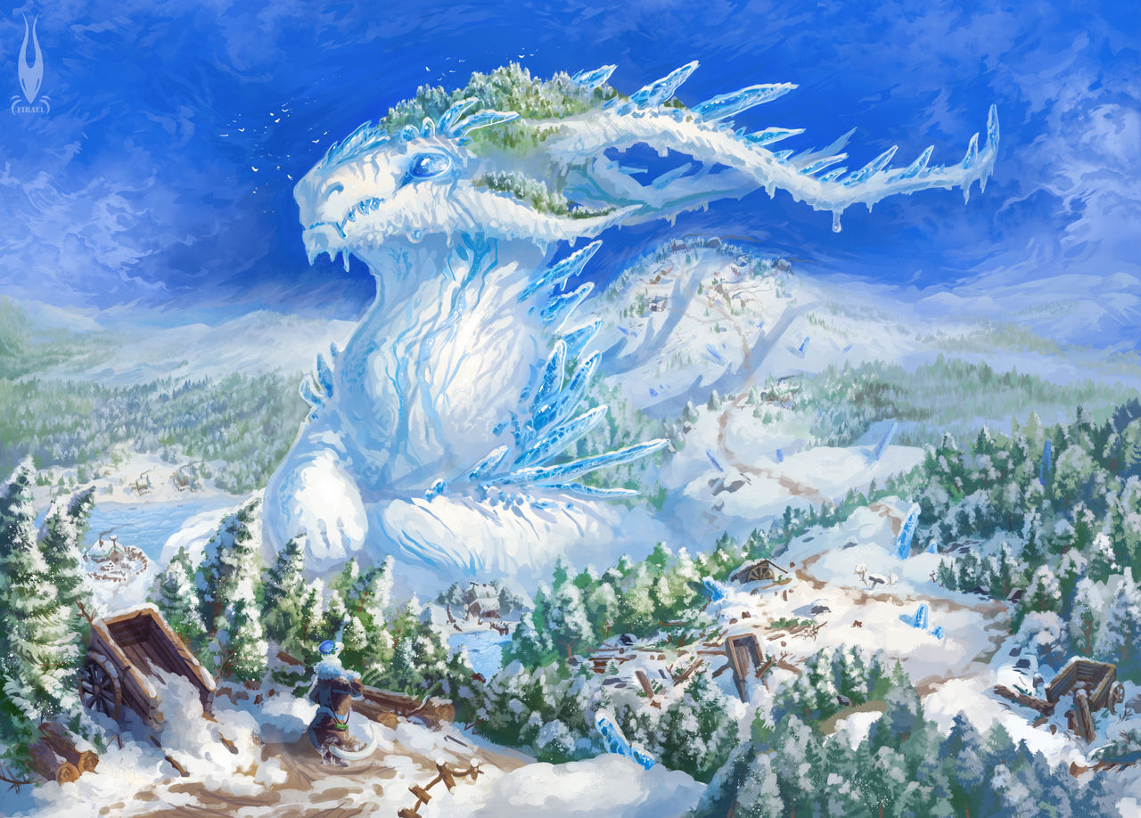 Winter dragon by firael666 on DeviantArt