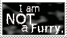 'I am NOT a Furry' Stamp by Caffeine-Master