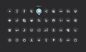 Free Dark Social Icons Set