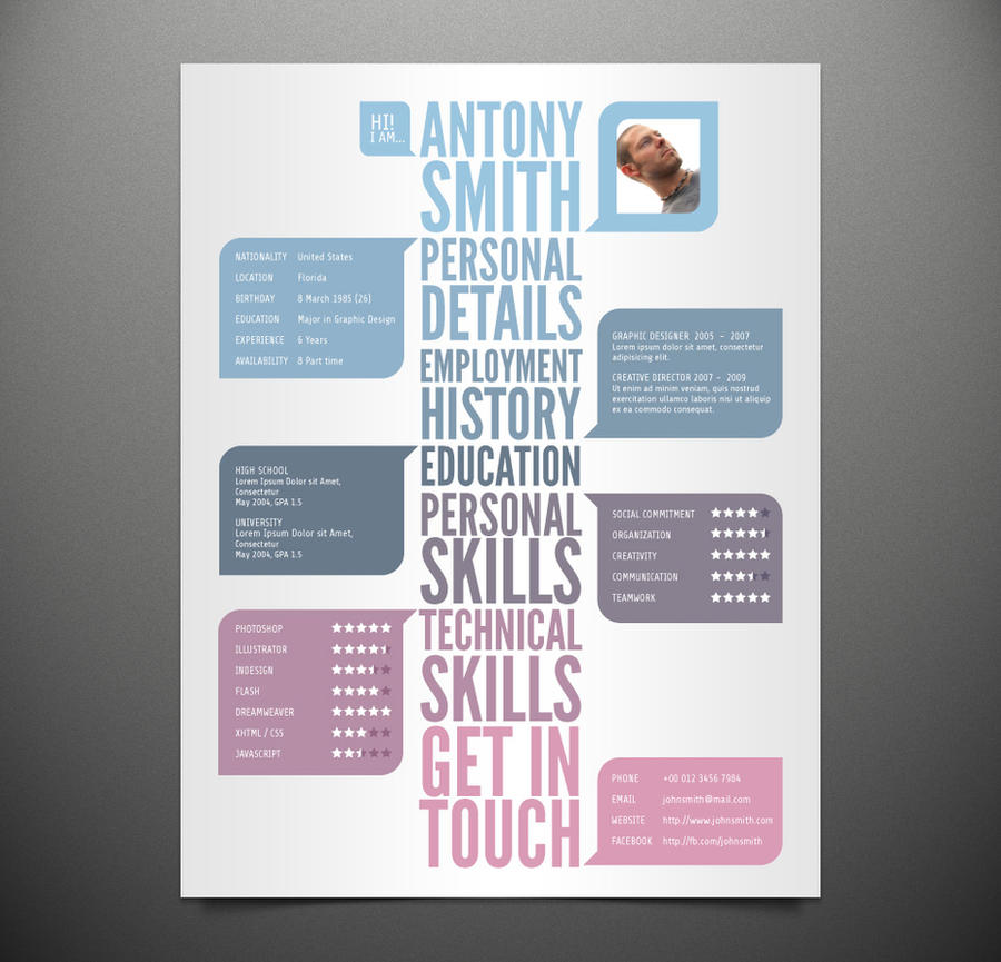 Free Creative Resume Template By Pixeden On DeviantArt free-creative-resume-template-by-pixeden-on-deviantart
