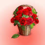Free Vector Roses Basket