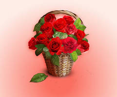 Free Vector Roses Basket